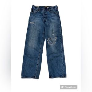 Levi’s  Ribcage Straight Ankle Jeans Size 27 Distressed